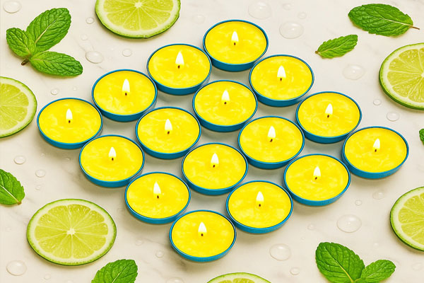 Illuminate Your Space with KSMA Lime Scented Tealight Candles: Style, Safety, and Serenity