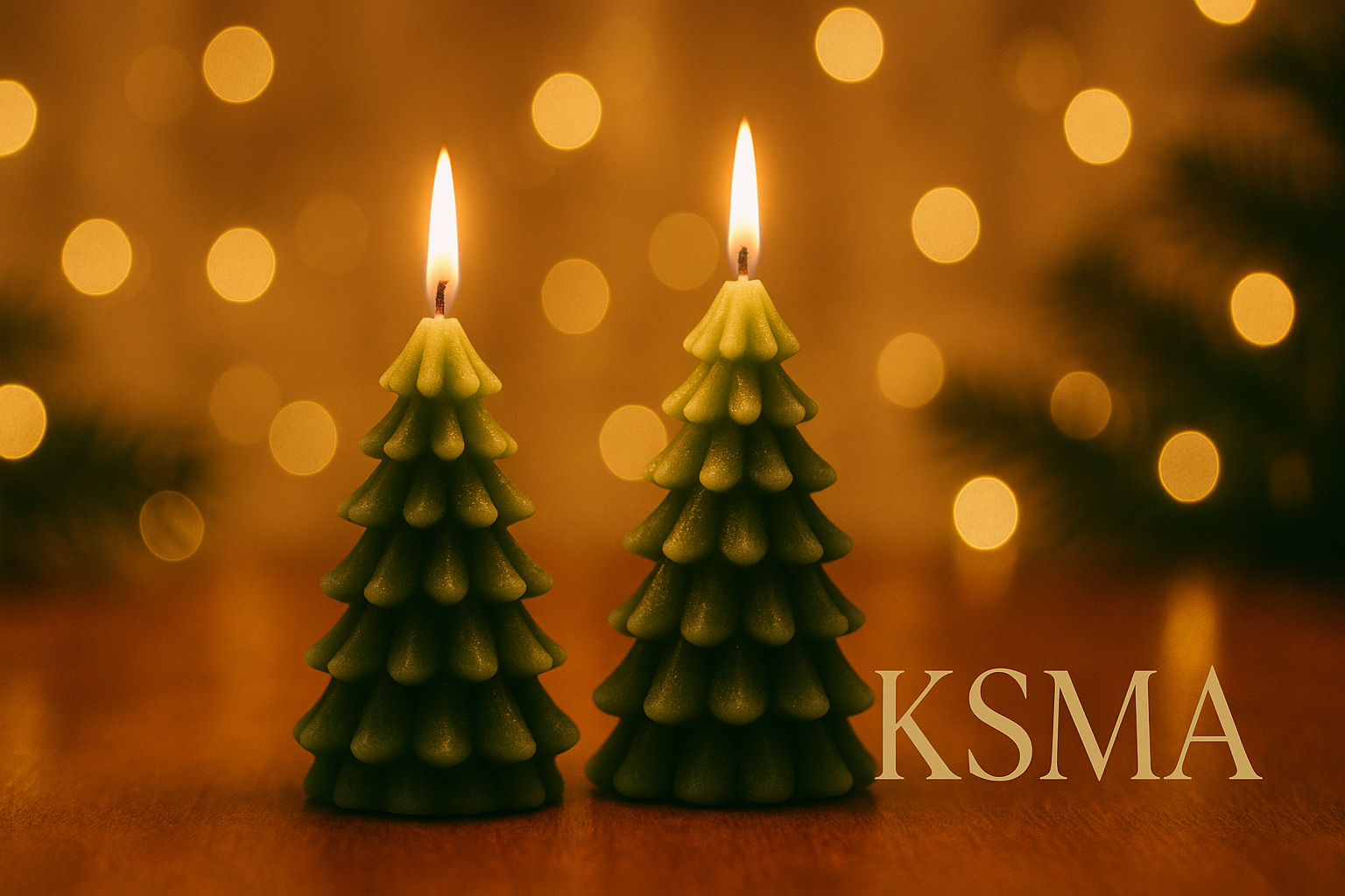 The Warm Glow of Christmas Tree Candles
