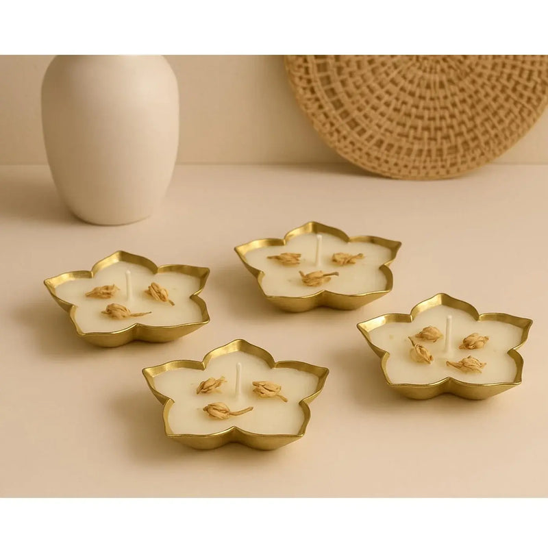 KSMA Lotus Urli Candle – Elegant Bowl Candle Centerpiece for Home Decor and Celebrations