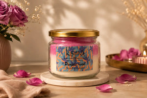 KSMA Jar Candle Purple Rose – A Stylish Glass Jar Candle for Calm Spaces and Daily Comfort