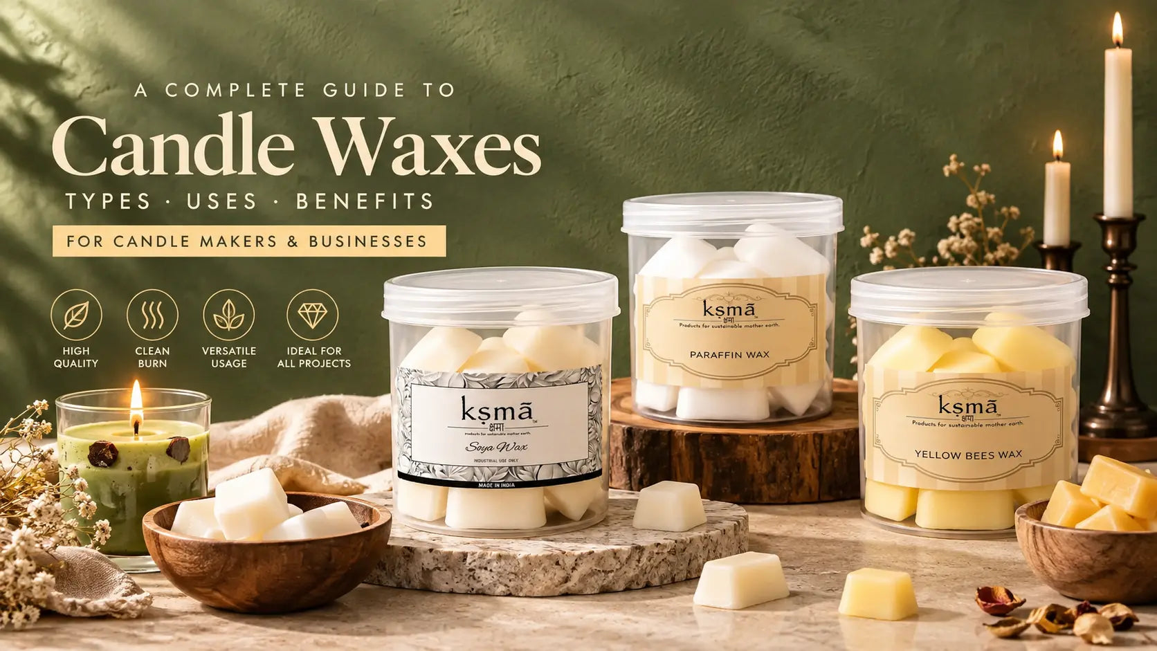 The Ultimate Guide to Candle Wax Types: Which One ShoulSoy Wax vs Paraffin Wax vs Beeswax: Which Is Best for Your Business?d You Use