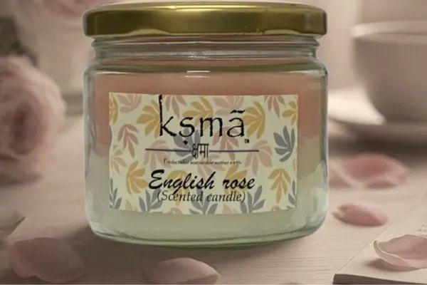 English Rose Candle Jar Candle: A Delightful Fragrance by KSMA