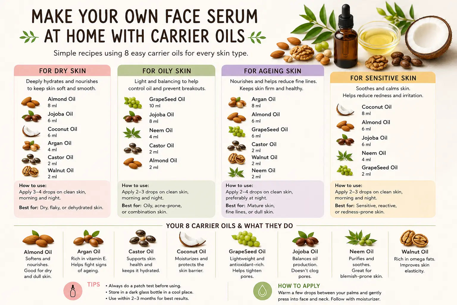 How to Make a DIY Face Serum with Carrier Oils