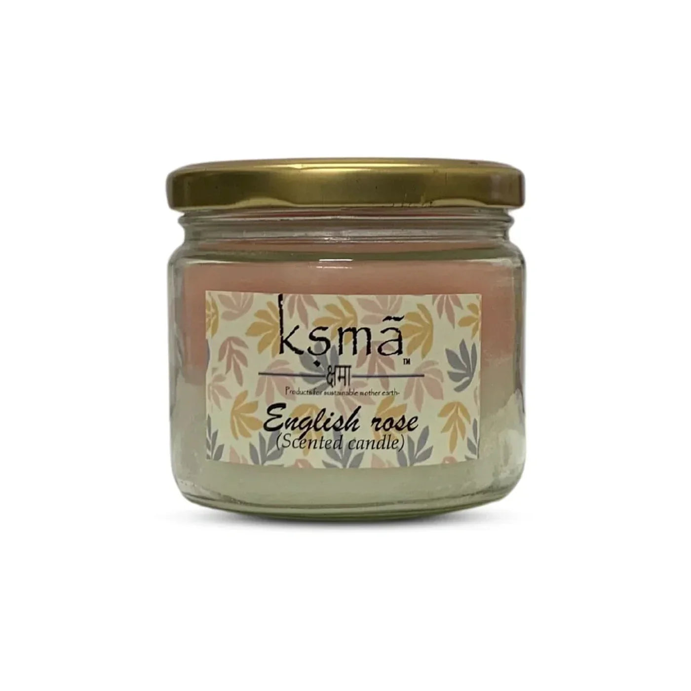 KSMA Jar Candle English Rose – A Long Lasting Glass Jar Candle for Calm Home Feeling