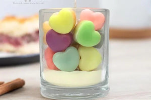 KSMA Glass Jar Candle Multi Heart – A Beautiful Glass Jar Candle for Memorable Moments
