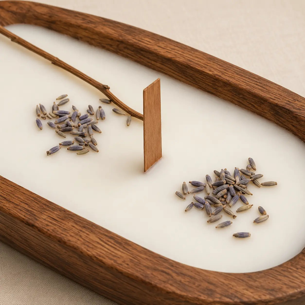 Wooden Boat Candle with Dried Citrus, Lavender Buds, Grass, | Premium Handmade (Lavender Vanilla Scented) for Candle Home Décor, Relaxation & Gifting
