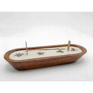 Wooden Boat Candle with Dried Citrus, Lavender Buds, Grass, | Premium Handmade (Lavender Vanilla Scented) for Candle Home Décor, Relaxation & Gifting