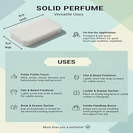 Ksma Solid Perfume (British Oud Scented) Luxury Long Lasting Balm Perfume for Men & Women | Alcohol-Free Natural Wax Perfume