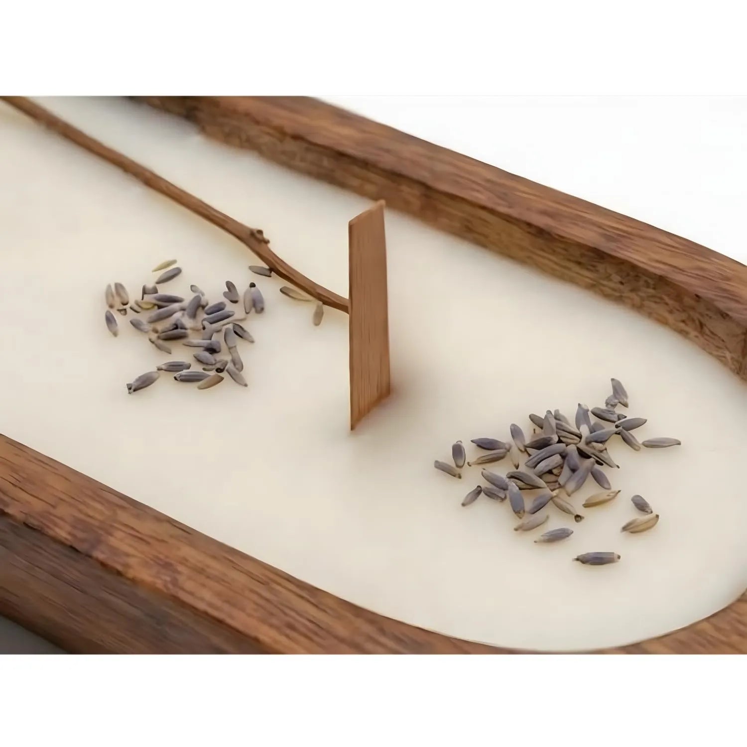 Wooden Boat Candle with Dried Citrus, Lavender Buds, Grass, | Premium Handmade (Lavender Vanilla Scented) for Candle Home Décor, Relaxation & Gifting