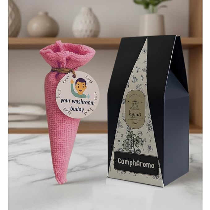 Ksma CamphAroma Natural Camphor Air Freshener Cone | Organic Washroom Buddy