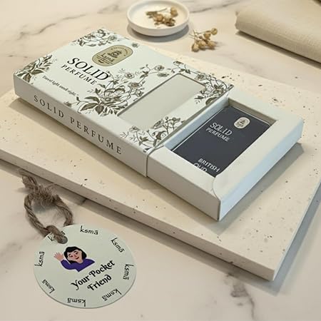 Ksma Solid Perfume (British Oud Scented) Luxury Long Lasting Balm Perfume for Men & Women | Alcohol-Free Natural Wax Perfume