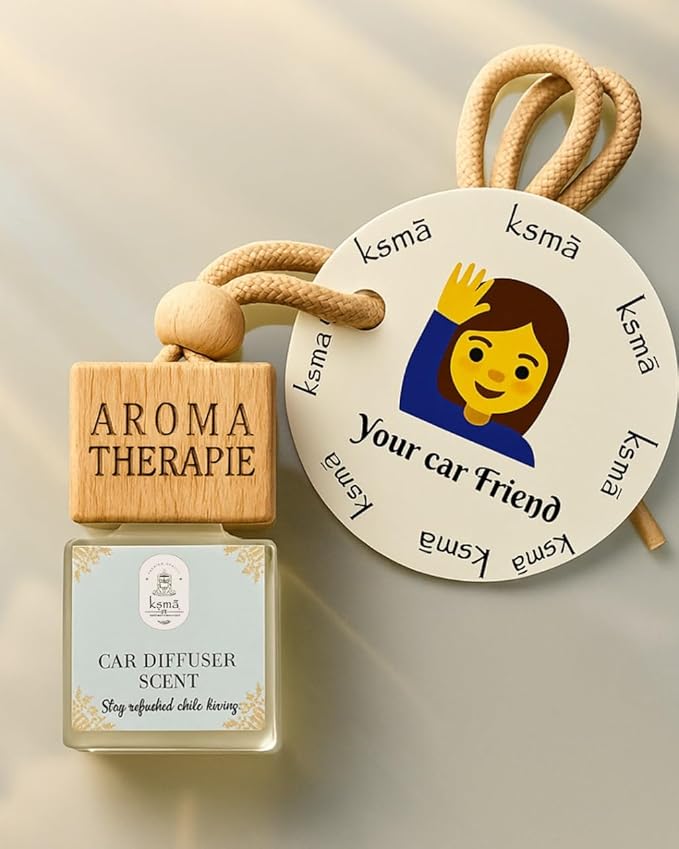 Ksmā Car Diffuser (Arabic Oud Scented) Hanging Car Perfume | Long Lasting Natural Aroma |