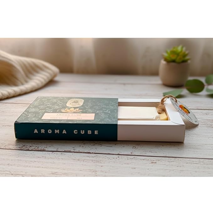 Ksma Aroma Wax Tablet (Cherry Farm Scented) | Natural Soy Wax Air Freshener for Wardrobe, Room & Bathroom | Handmade Fragrance Cube with Dried Flowers | Long-Lasting Scented Hanging Decor