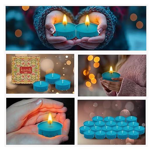 Ksma Tea-Light Candles Set of 20 Bubblegum Tealight (Bubble Gum Scented) Burning 4hr