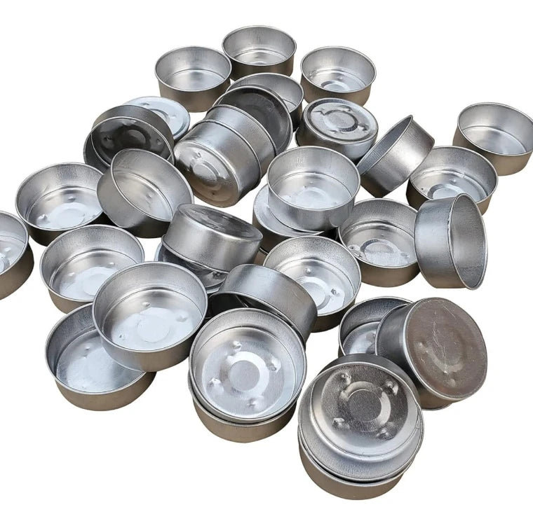 Aluminum tealight cups bulk pack for candle making and tealight candle use