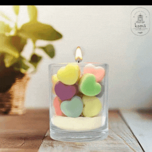 multiheart candle