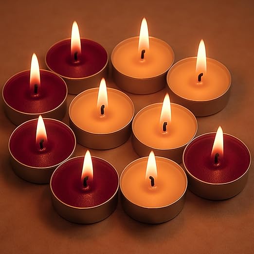 Ksma Tea-Light Candles Vanilla Fragrance (Set of 10)