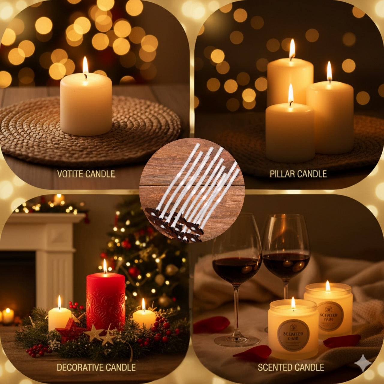 KSMA 3-Inch Candle Wicks – Small Wick, Big Glow