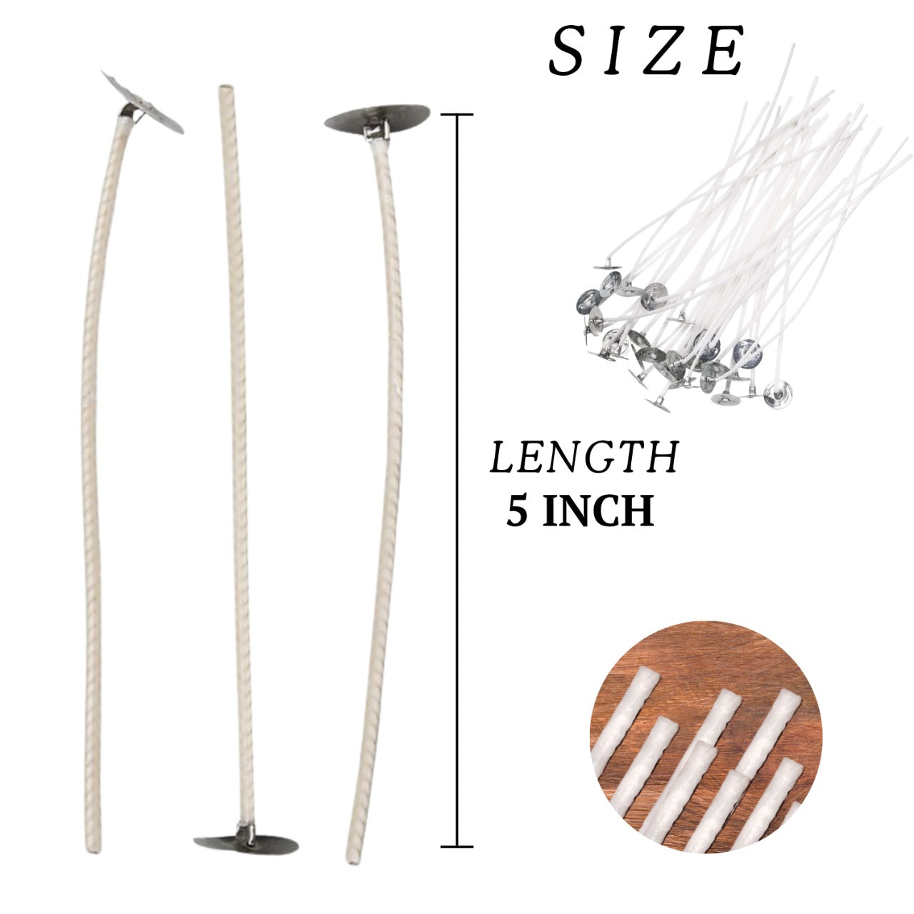 KSMA 5-Inch Cotton Wicks – Small Size, Big Impact