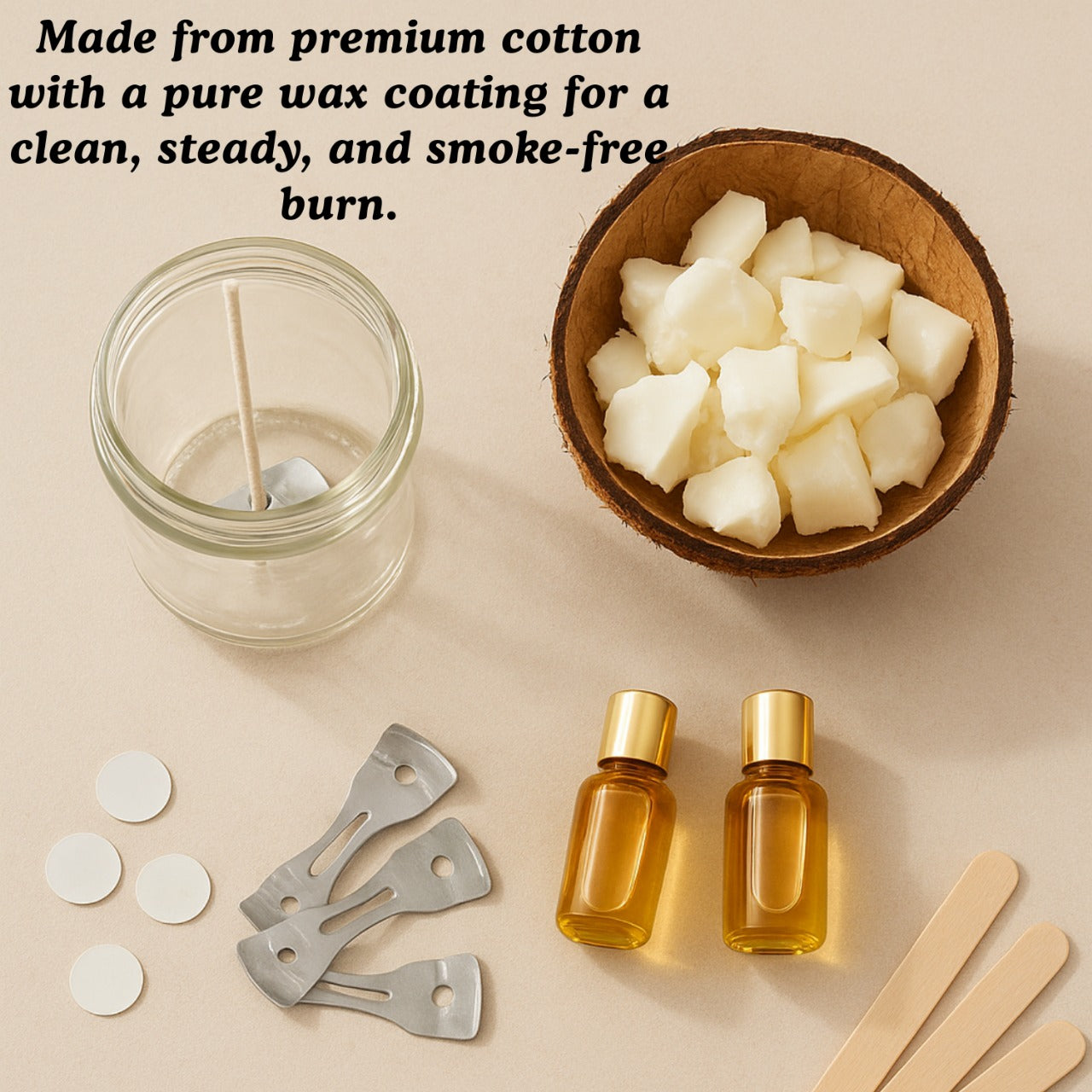 KSMA 5-Inch Cotton Wicks – Small Size, Big Impact