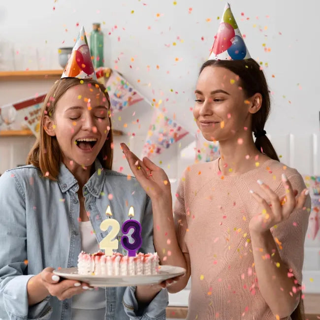 Birthday number candles set from zero to nine for cake decoration