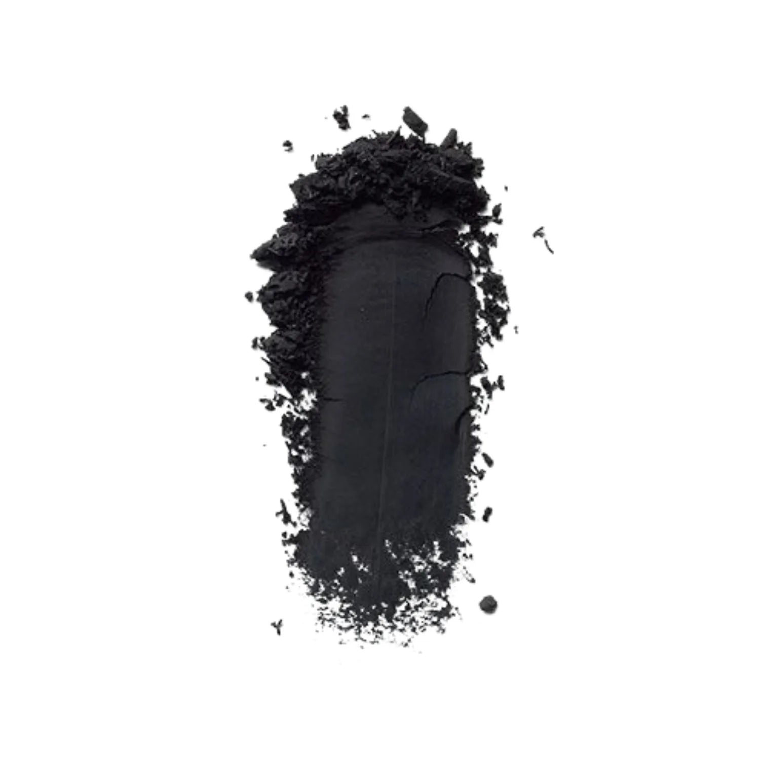 Black candle pigment texture detail in vertical close up view