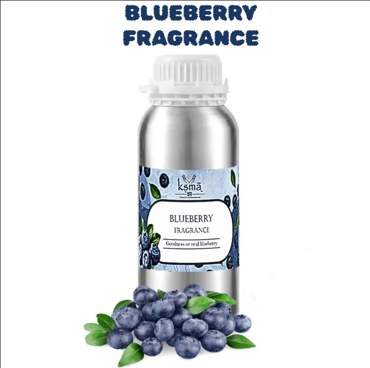 Person holding blueberry fragrance oil bottle showing size and real usage