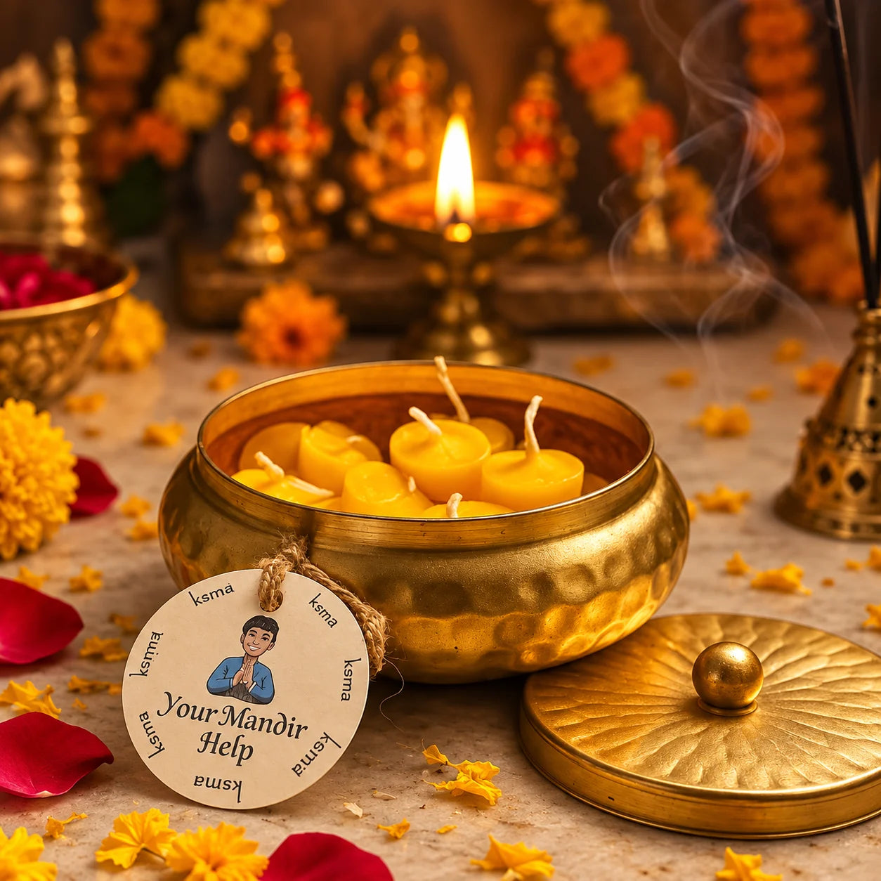 Ghee Diya Candle 30pc for Puja Festivals, Havans & Religious Rituals | Diwali | Home Decor
