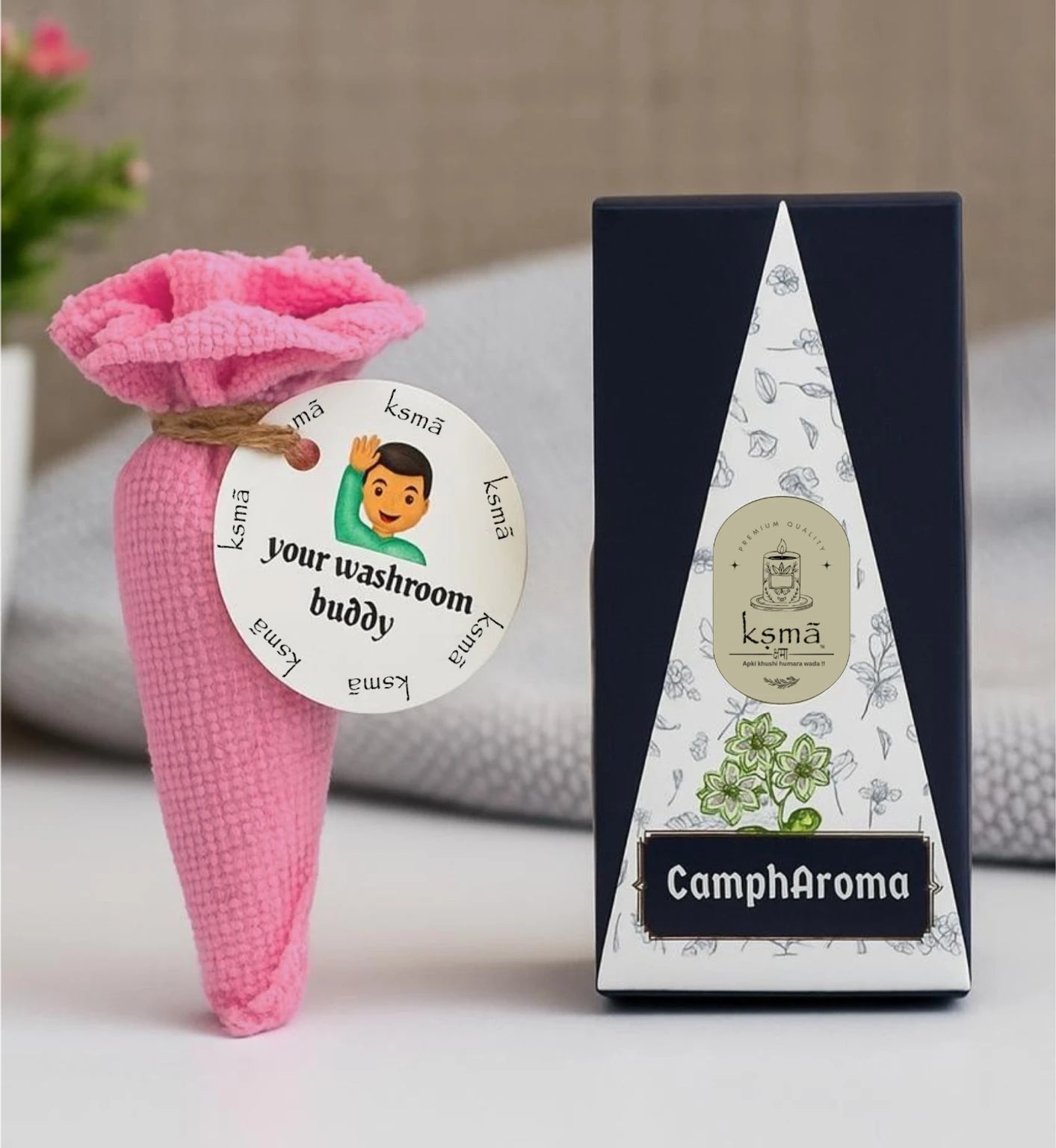Ksma CamphAroma Natural Camphor Air Freshener Cone | Organic Washroom Buddy