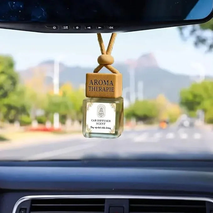 Arabic oud car diffuser hanging inside car rear view mirror