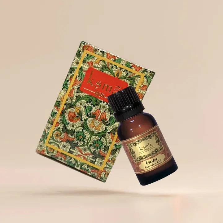 Castor carrier oil bottle with decorative packaging box