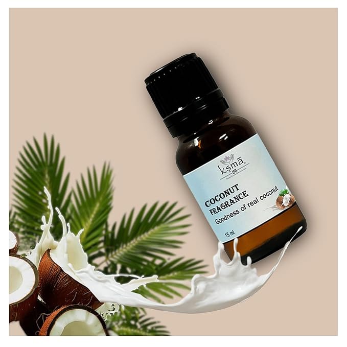 Ksma Coconut Fragrance 15ml for DIY Candles, Soaps, Perfumes & Skincare |