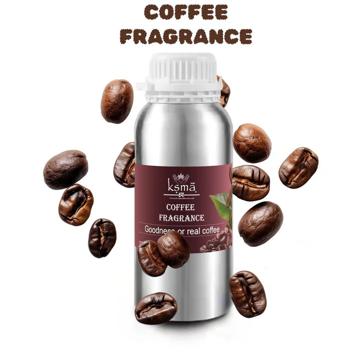 coffee fragrance oil with roasted coffee beans concept image