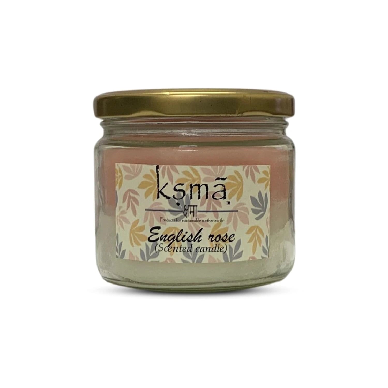 English rose jar candle in glass container long lasting scented candle for home decor and gifting