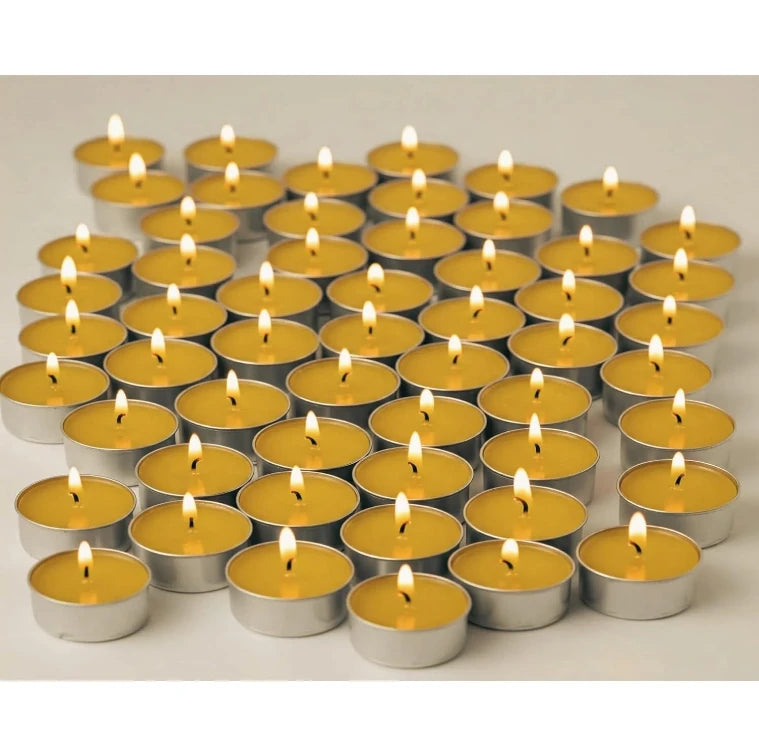 Ghee diya tealight candles displayed in bulk arrangement for पूजा and festive use