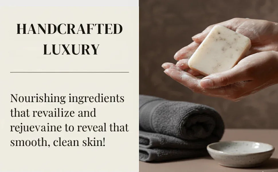 Goat milk soap bar texture close up with creamy surface detail