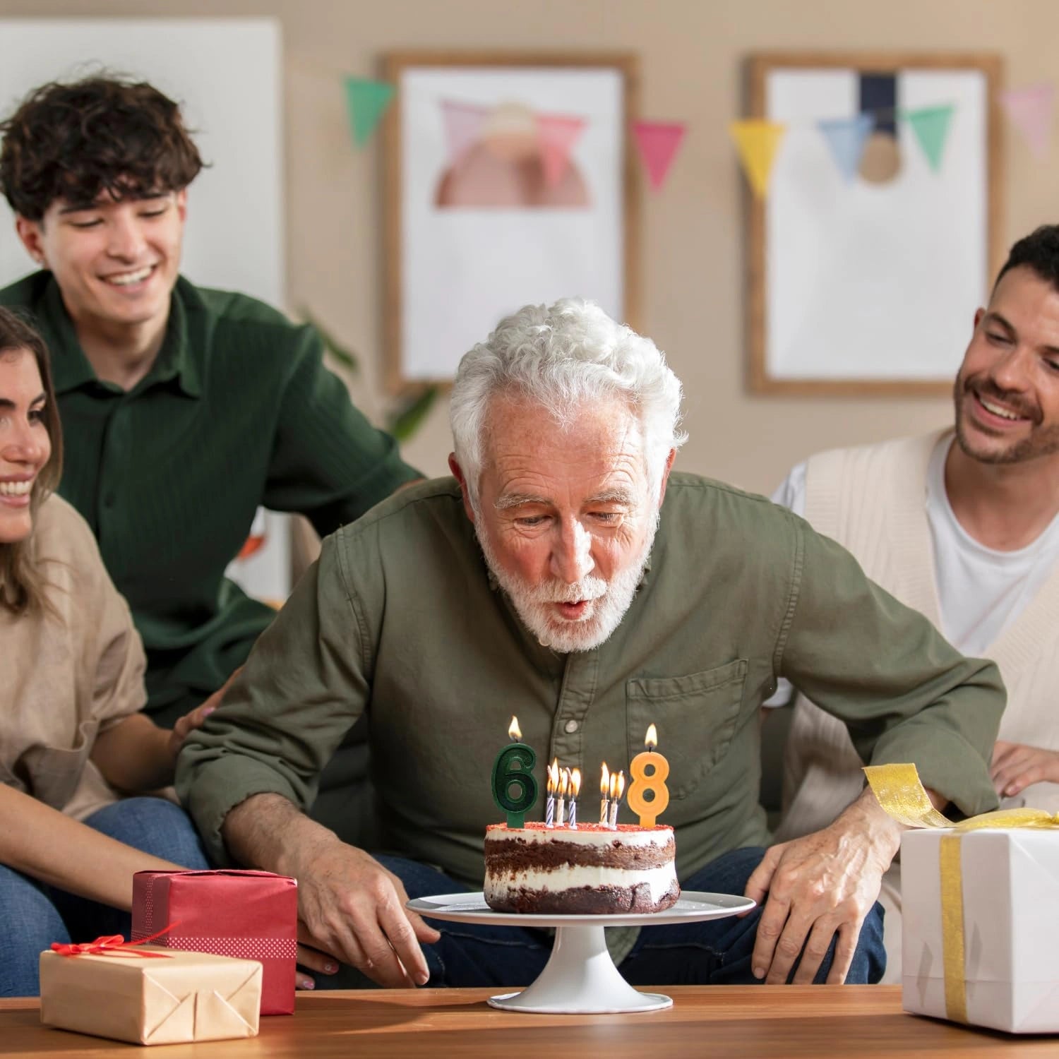 Birthday Candle 6 Green