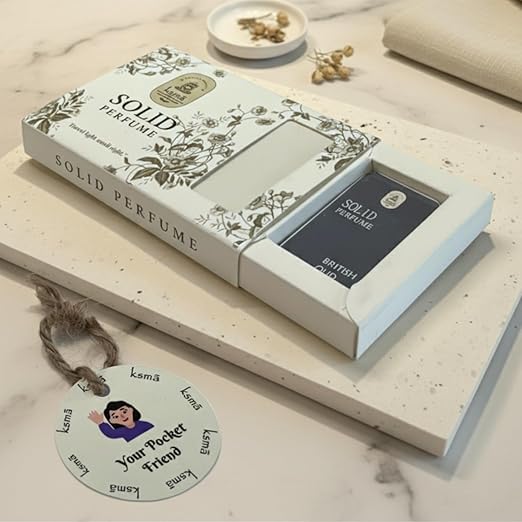 Solid Perfume (British Oud Scented) Luxury Long Lasting Balm Perfume for Men & Women | Alcohol-Free Natural Wax Perfume | Pocket Size Travel Friendly | Premium Royal Oud Fragrance