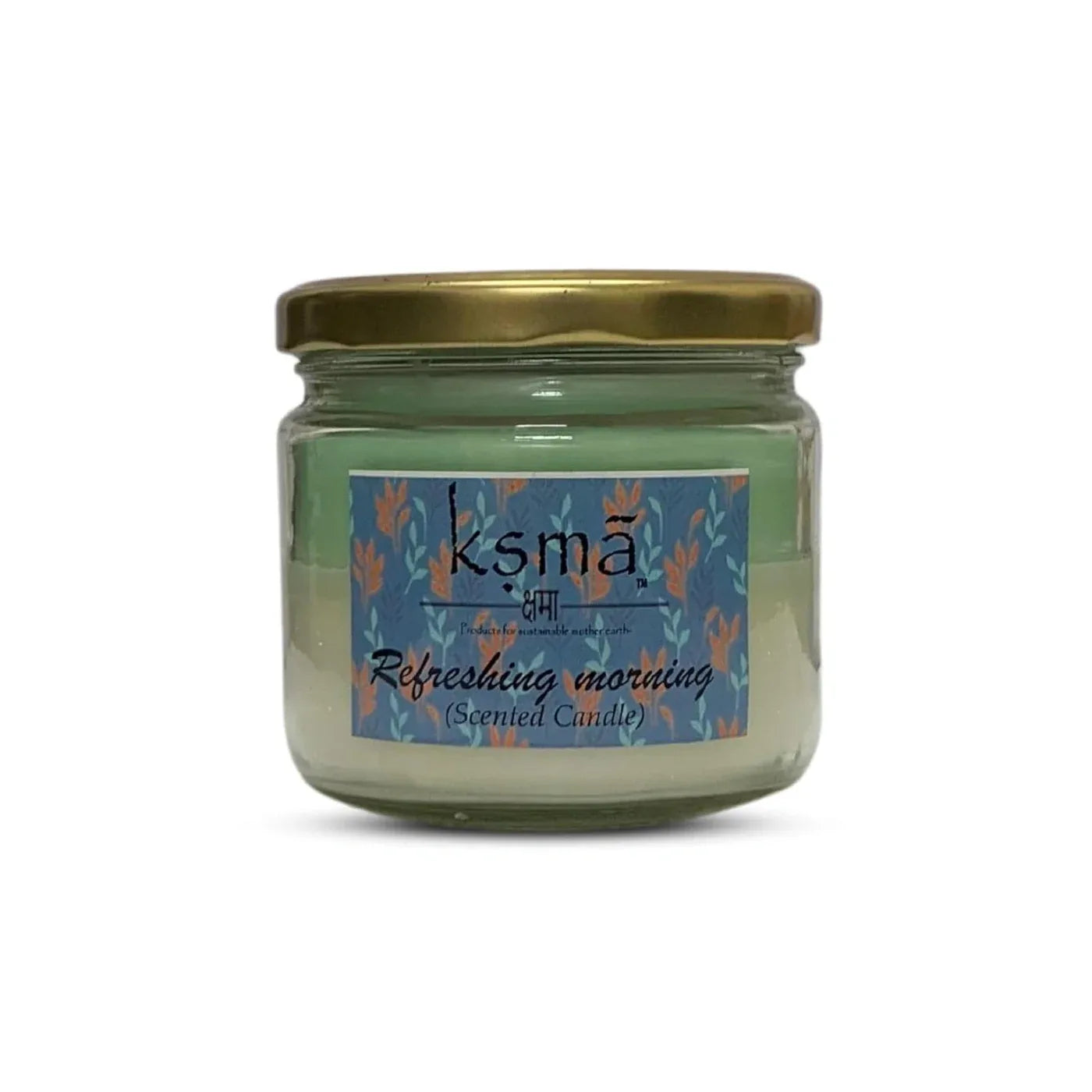 Compact glass jar candle front view showing clean design and premium look