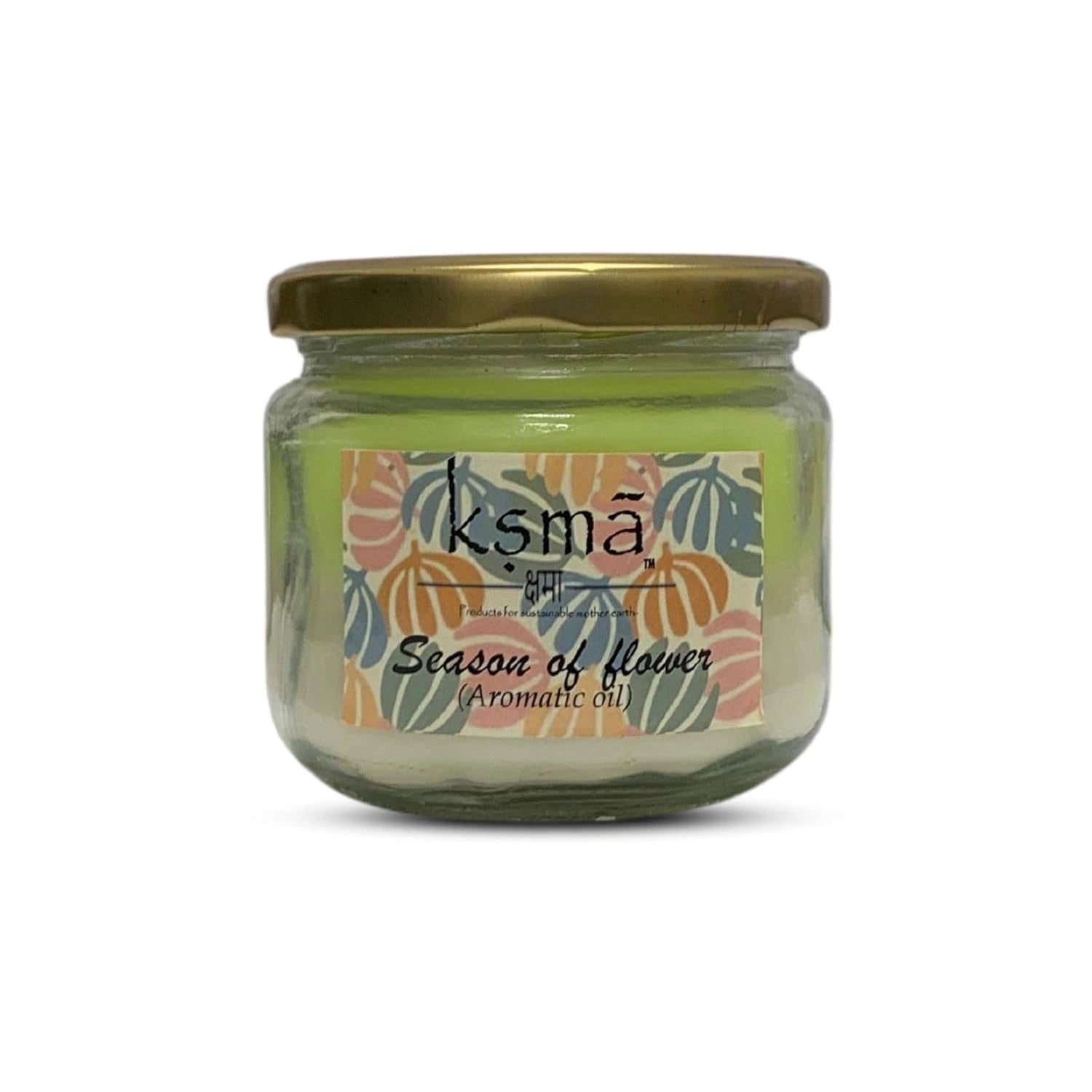 Green glass jar candle with long lasting fragrance and elegant design for home decor