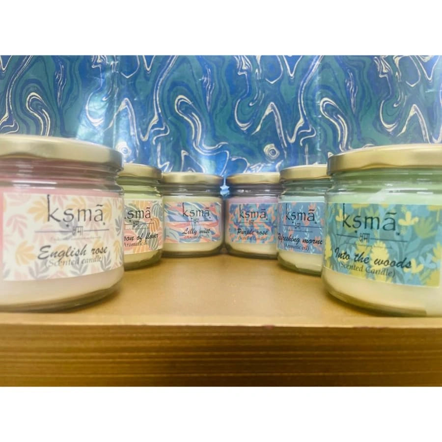 Multiple jar candles arranged for decorative lighting setup in home and festive occasions