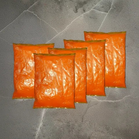 Orange candle pigment color sample for candle making