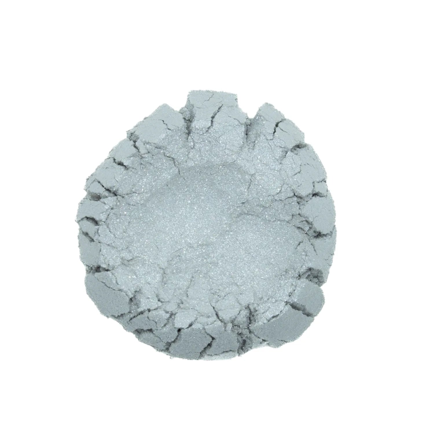 Top view of KSMA silver candle pigment powder