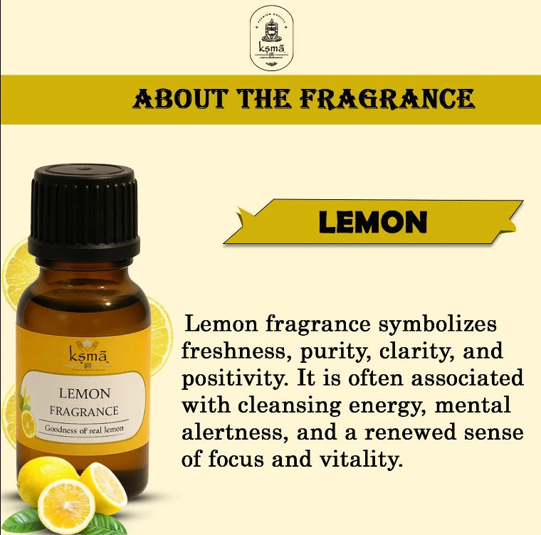 Lemon fragrance oil with usage details for candle making soap making diffuser and home fragrance