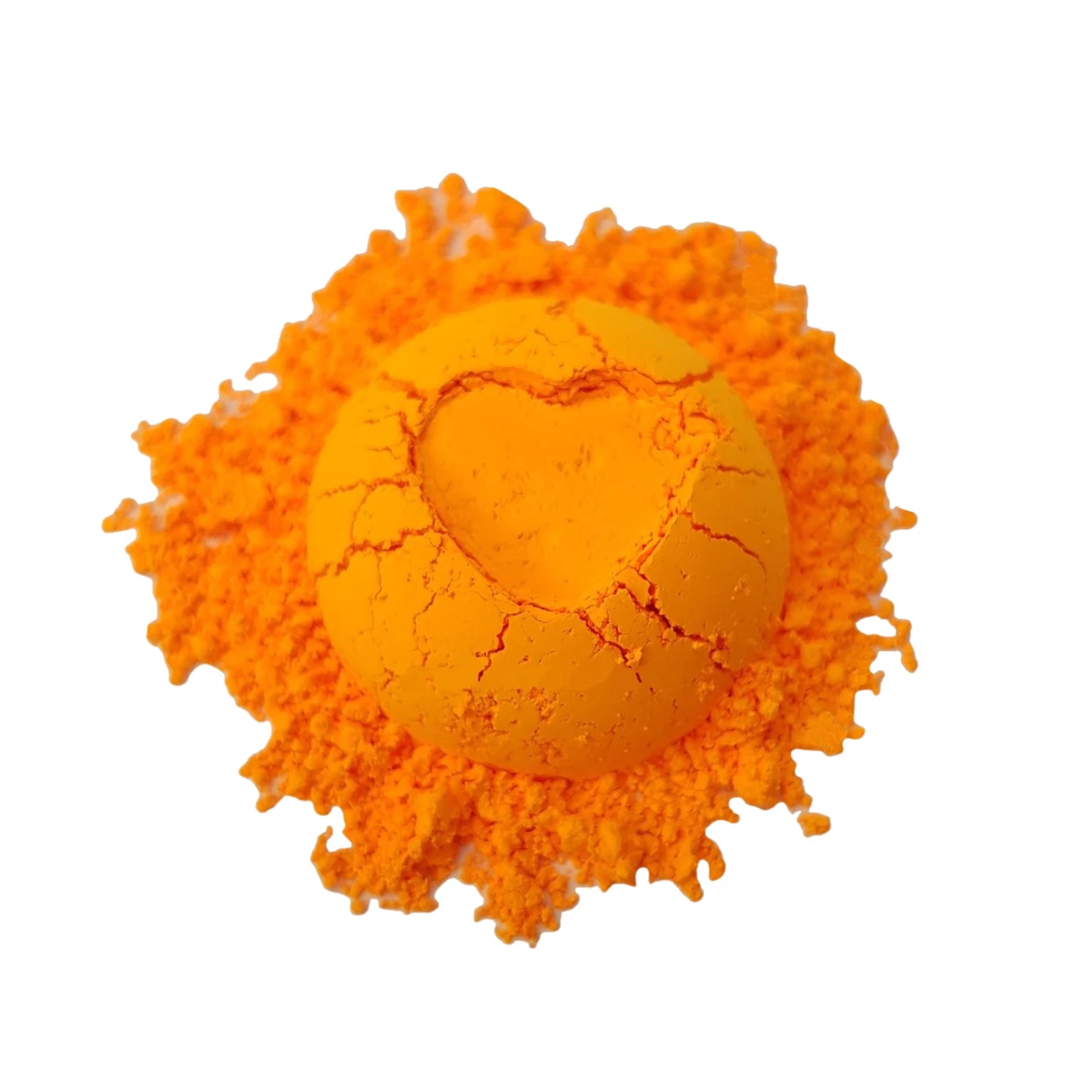 Light orange candle pigment powder close up showing fine texture