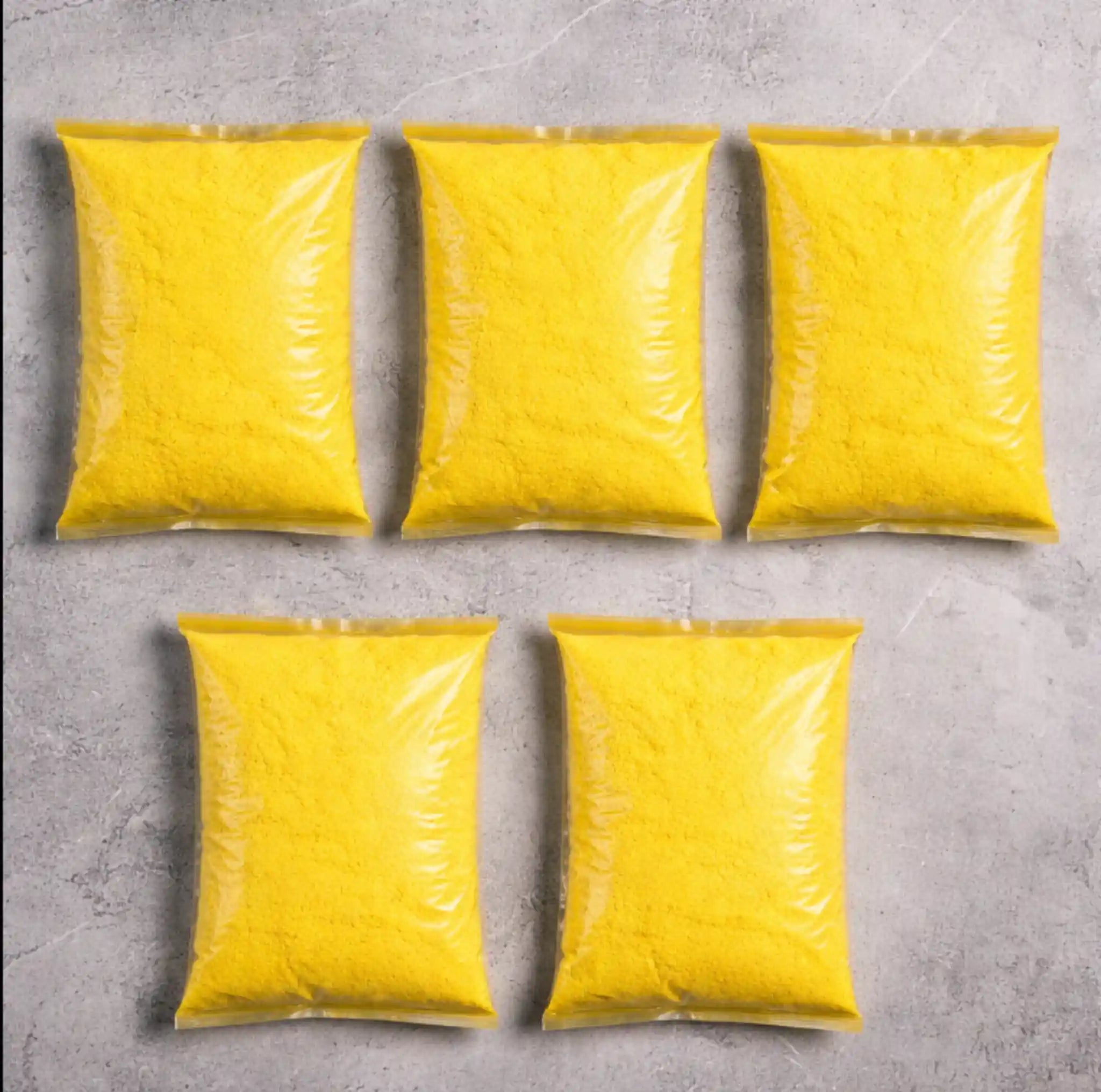 Fine light yellow candle pigment powder showing smooth texture for wax coloring