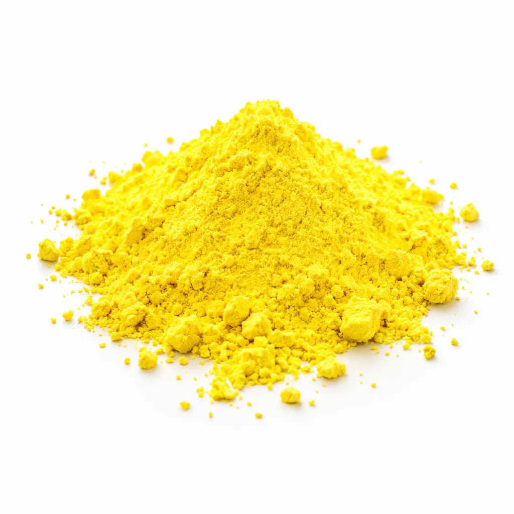 Light yellow candle pigment powder texture for wax coloring