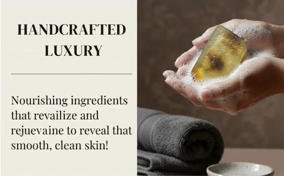 Handcrafted mandarin soap texture close up with smooth surface detail