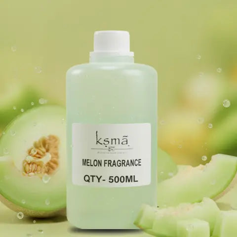 Melon fragrance oil bottle close up product image