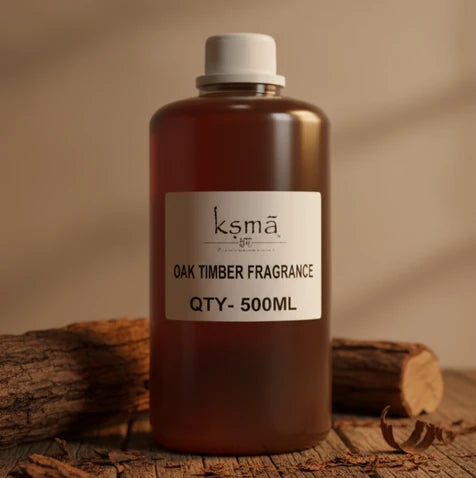 Oak timber fragrance oil product image with timber theme setup